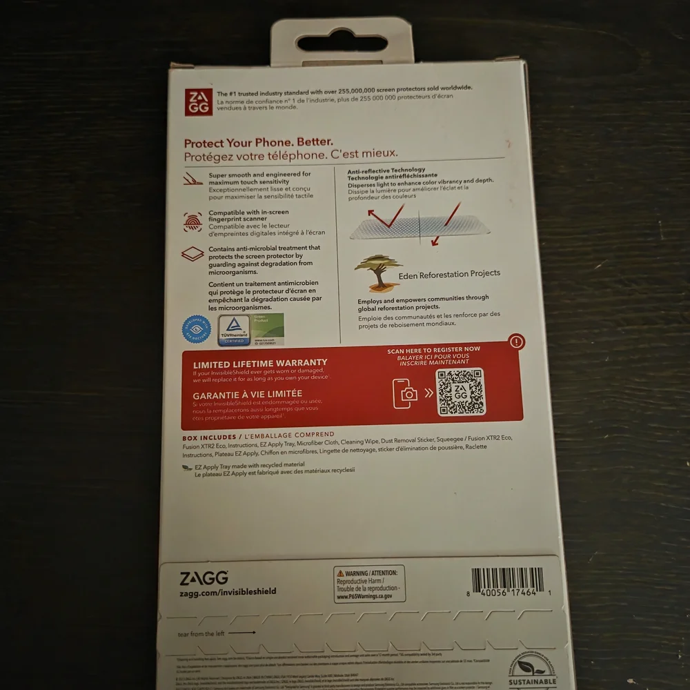 InvisibleShield Fusion XTR2 Eco Screen Protector For S23 Plus